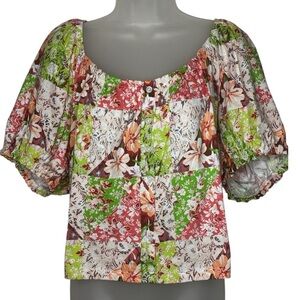 Forever 21 Multicolor Floral Blouse
